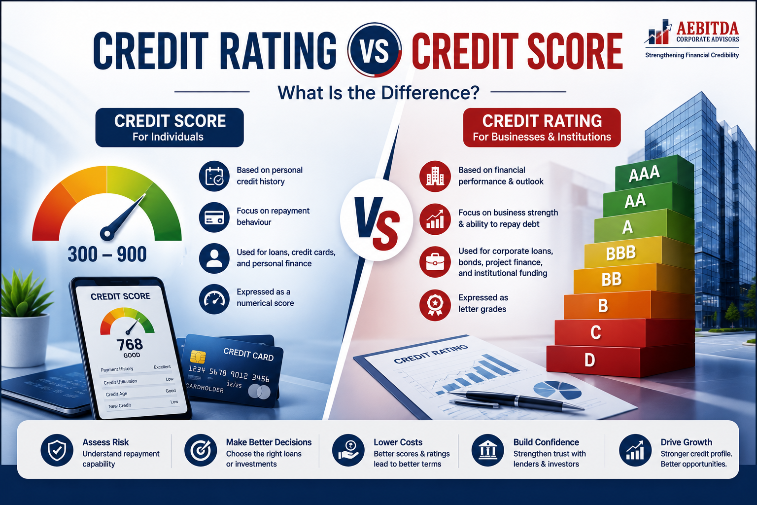 Credit Rating vs Credit Score: What Is the Difference?